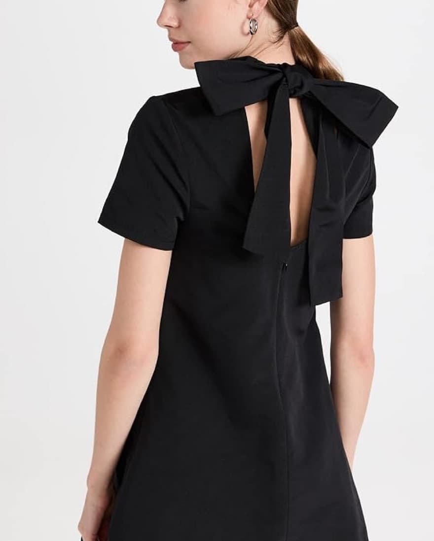 Staud Black Mini Ilana Dress  - Image 1