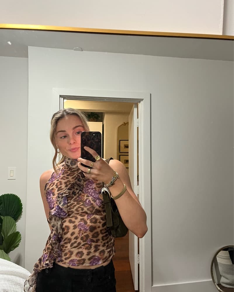 cheetah print going out top - Image 2
