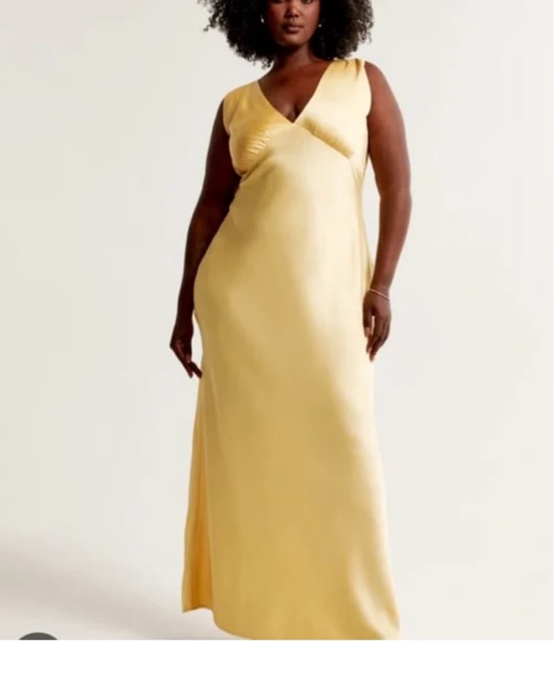 Abercrombie, yellow cowlneck dress - Image 1