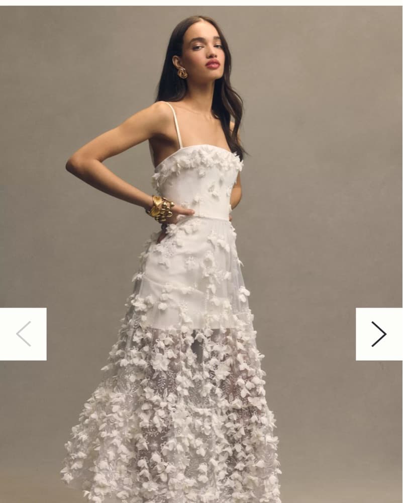 Helsi White Floral Applique Dress  - Image 1