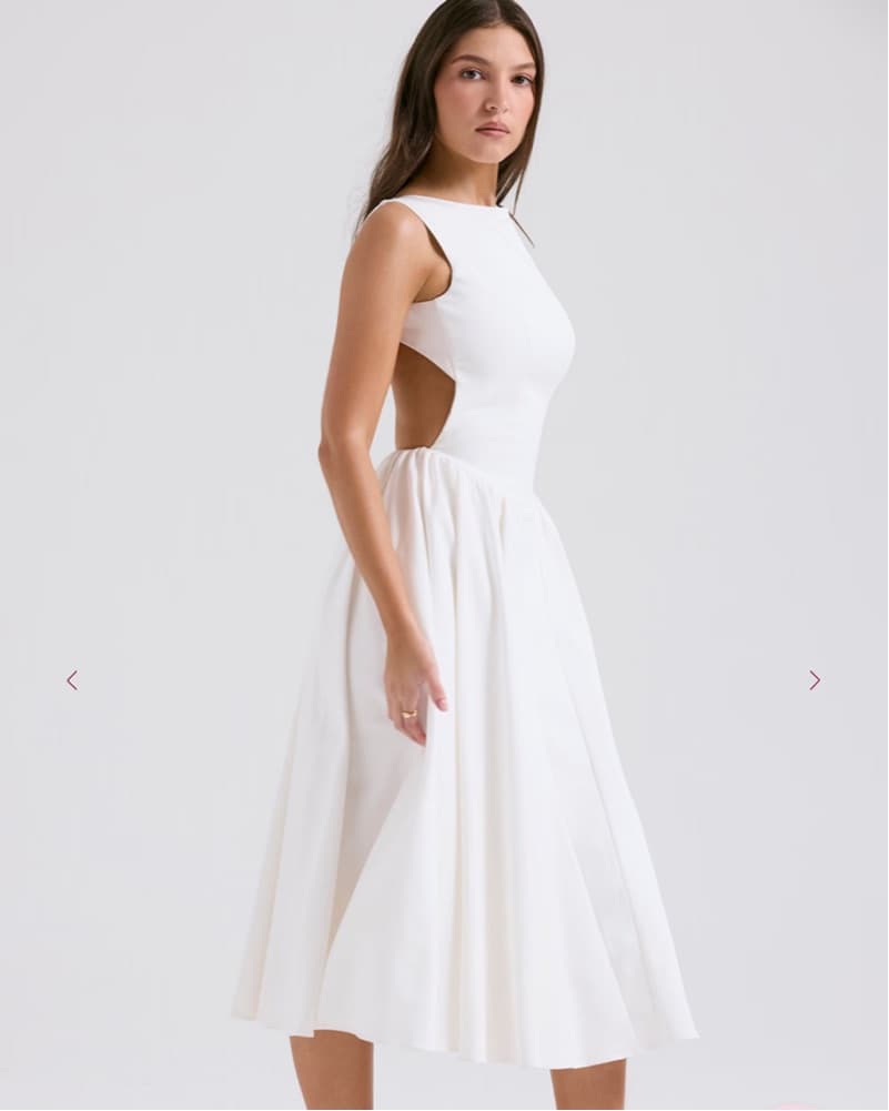 House of CB: “cindy” backless midi Dress - Image 3