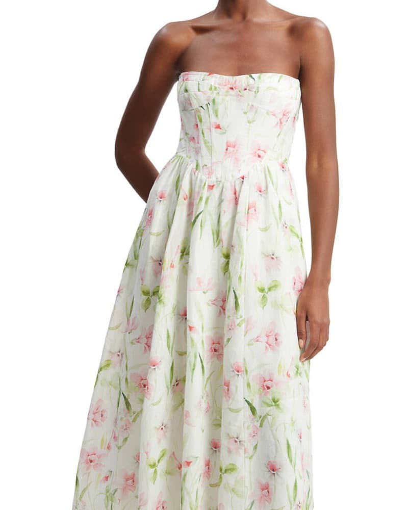 Bardot floral Corset Dress - Image 3