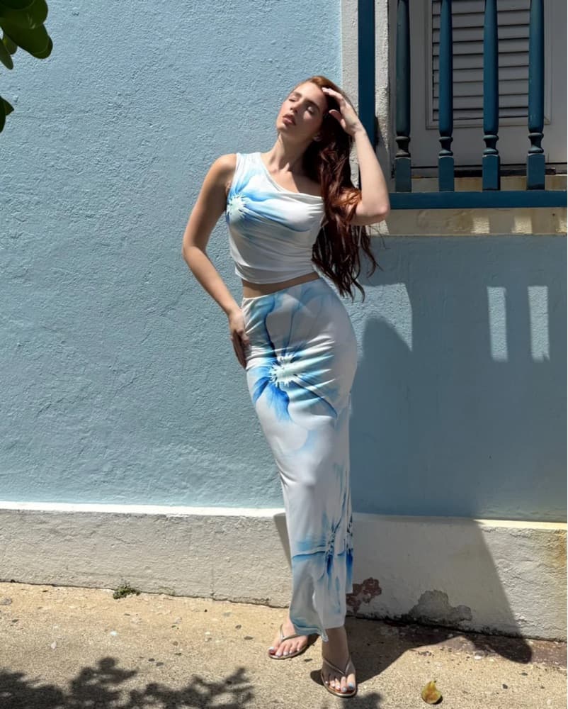 Ethereal Tie-Dye Crop Top and Pants Set - Image 2