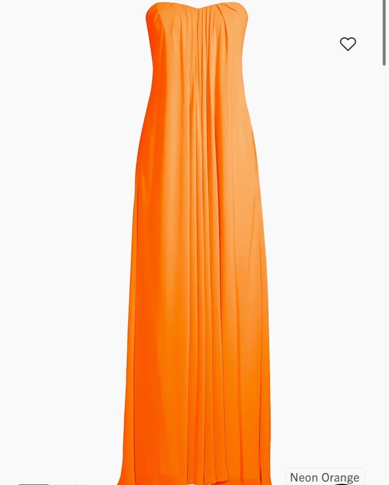 Orange Strapless Liv Foster Dress - Image 2