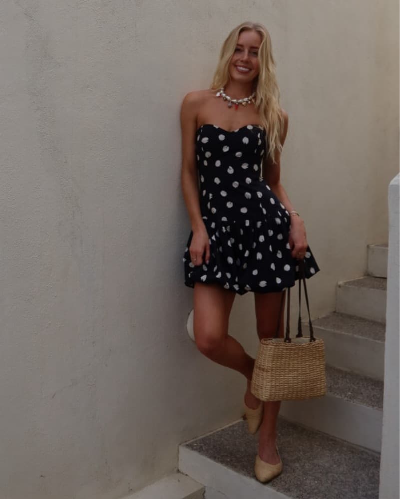 Polka Dot Mini Dress - Image 3