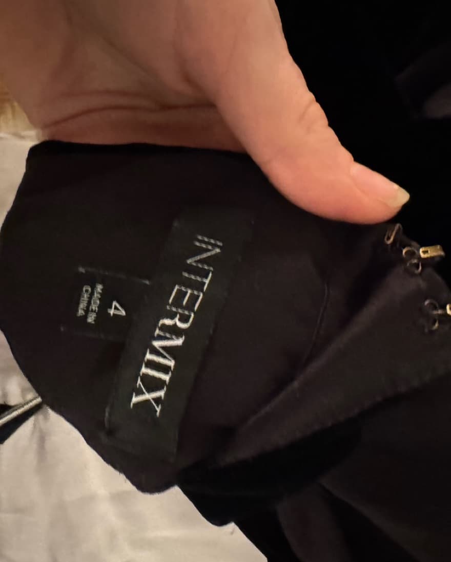 Intermix Black Velvet Romper - Image 4