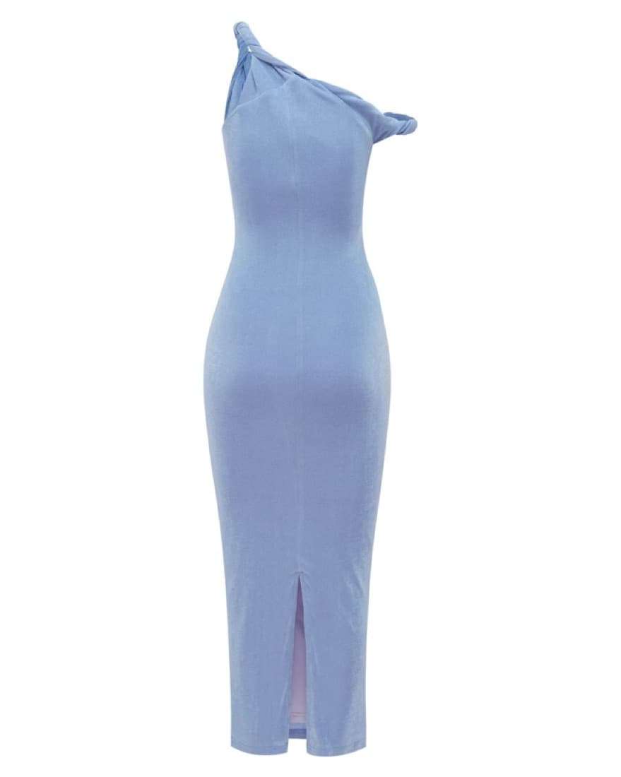 Johansen Long Poppy Dress In Blue - Image 2