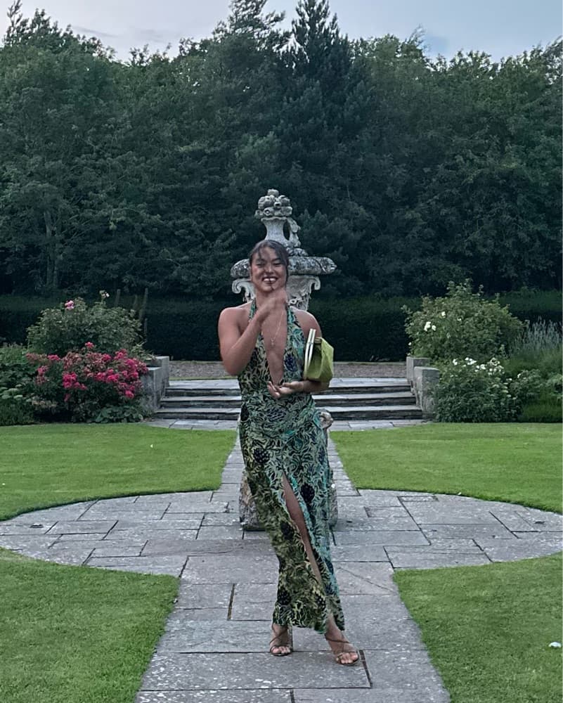 Custom Upcycled Velvet and Silk Gown - Image 3