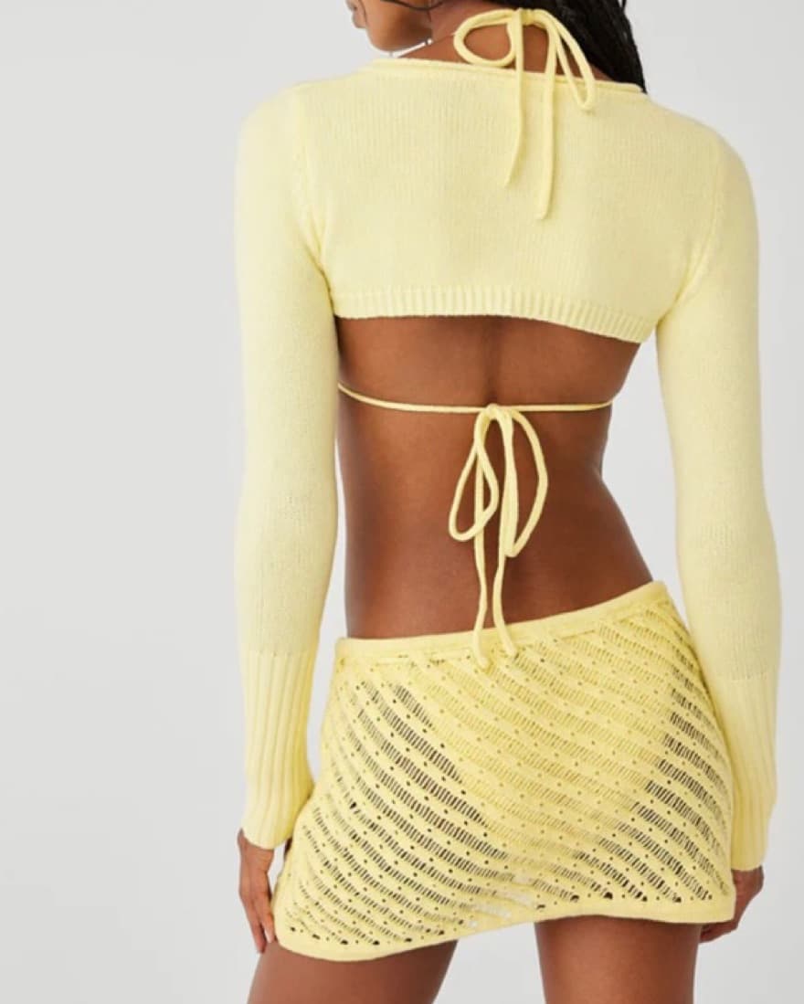 Frankies Bikinis Daffodil Crochet Skirt - Image 3