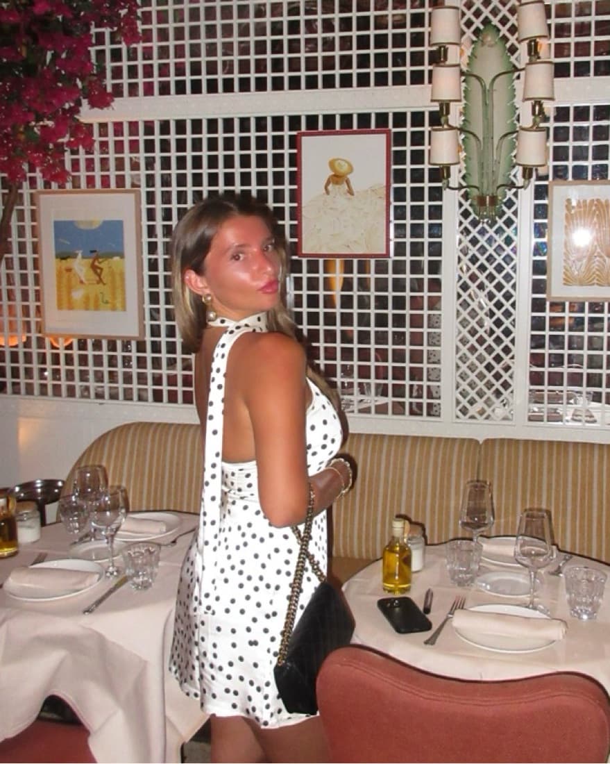 Meshki Polka Dot Satin Dress - Image 2