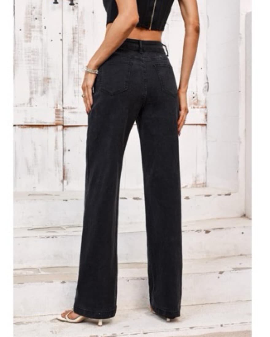 Wide Leg Oversized Black jeans - Image 4