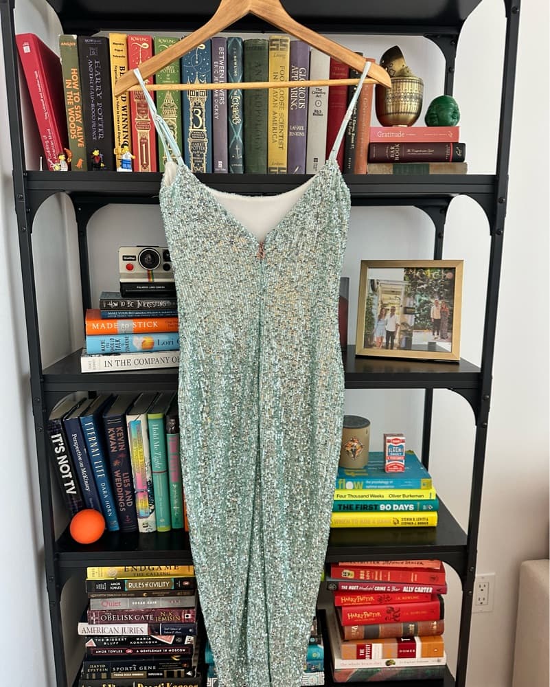 Stretch Sequin Blue Dress By Nookie - Image 2