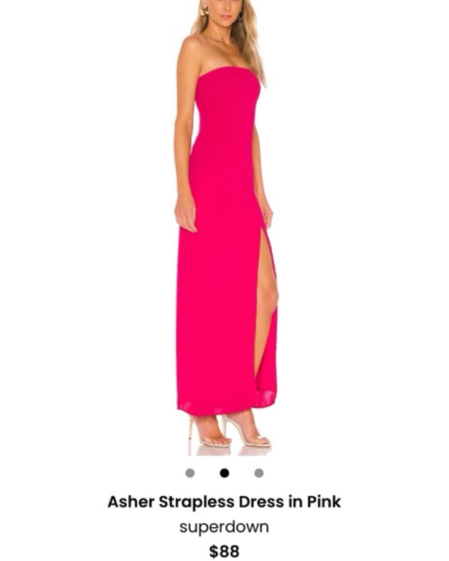 Asher Strapless Dress In pink  - Image 2