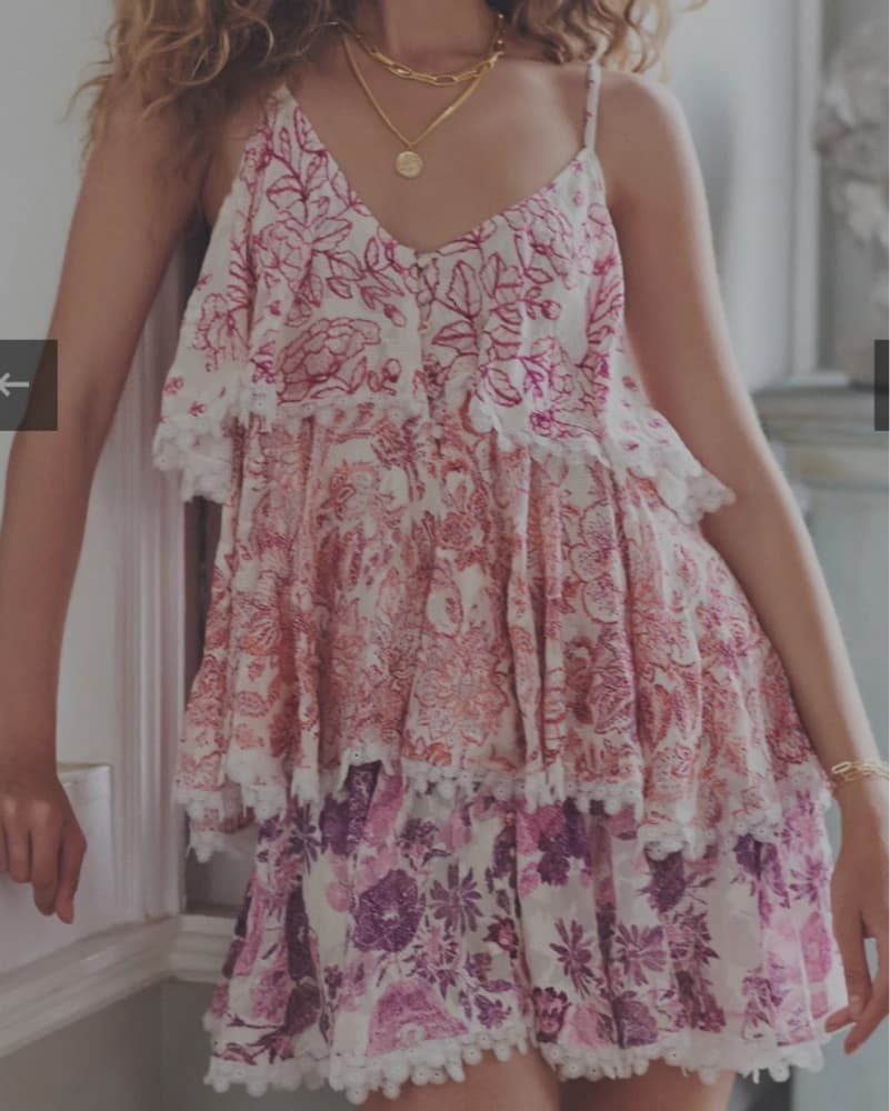 Romantic Floral Ruffle Dress - Image 2
