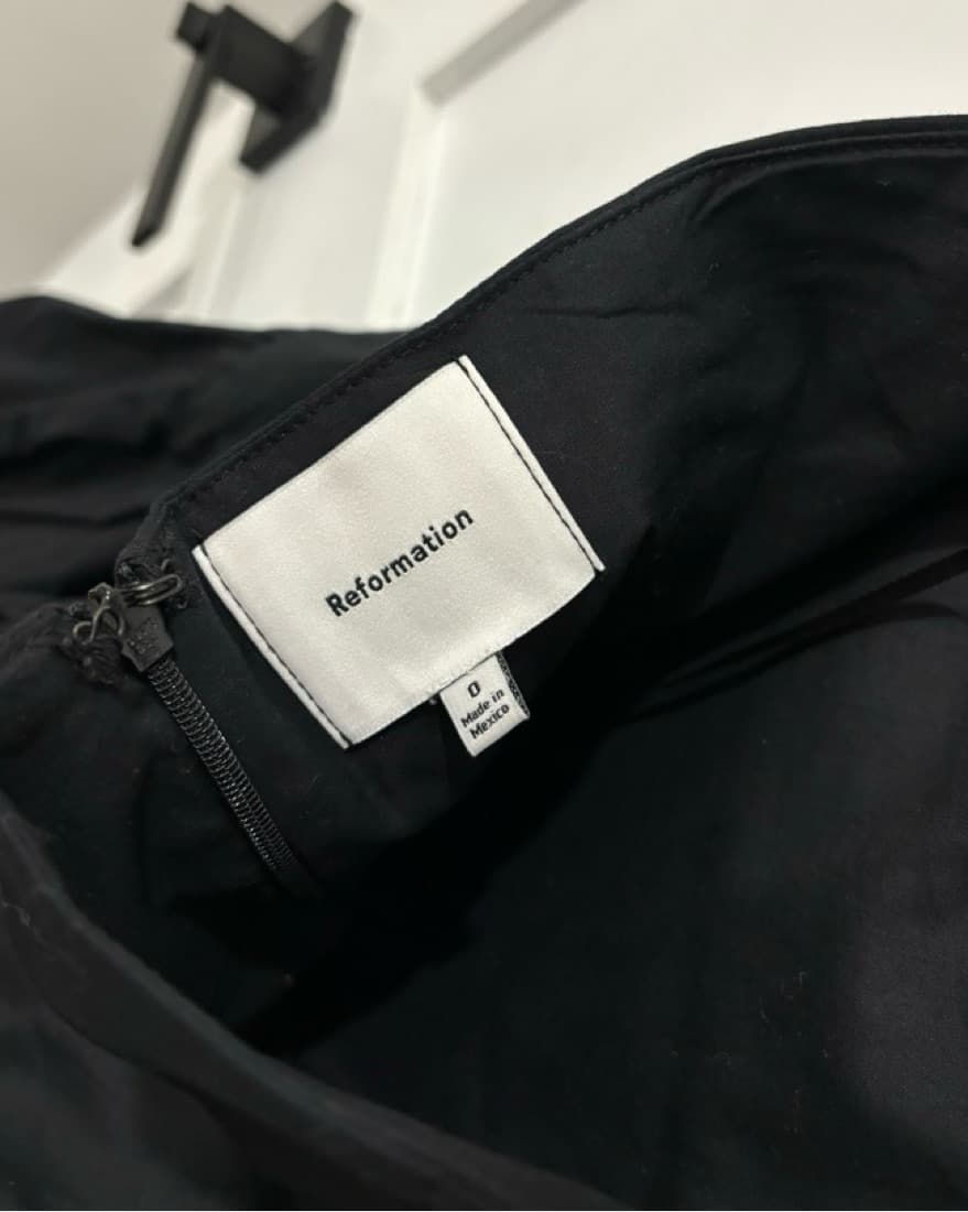 Reformation Mini Black Dress  - Image 3