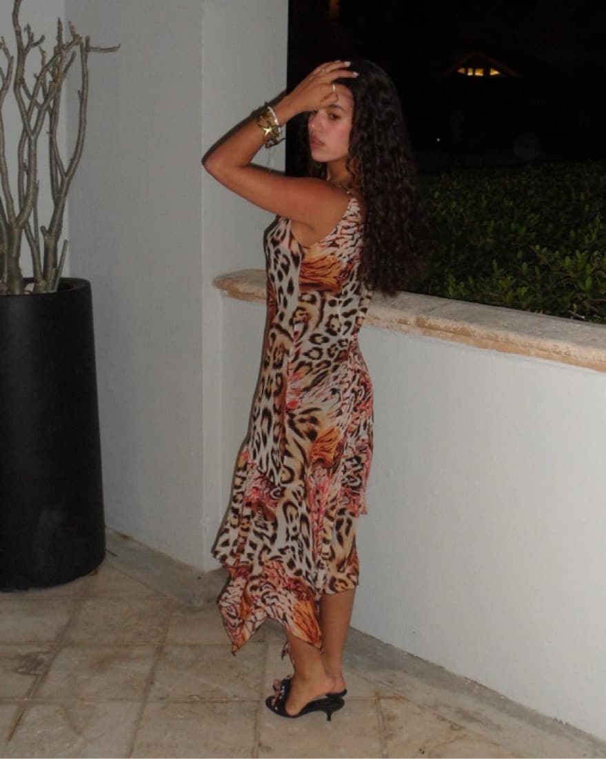 vintage mid-maxi leopard dress - Image 5