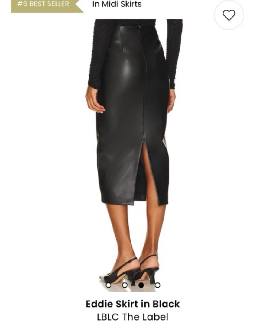 Sleek Black Midi Skirt - Image 2