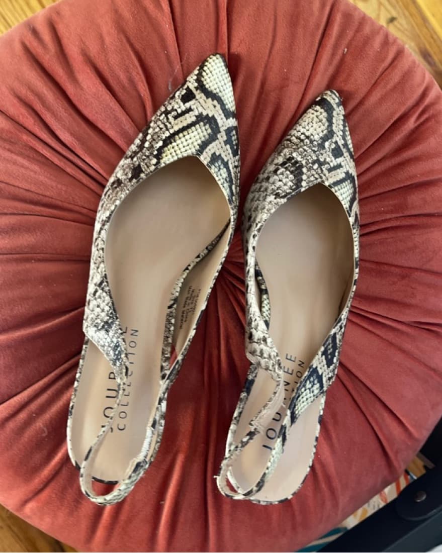Snakeskin Kitten Heels - Image 2