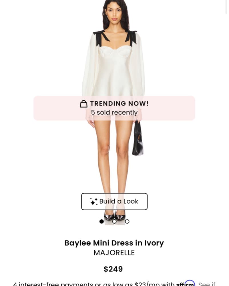 Baylee Mini Dress in Ivory - Image 5