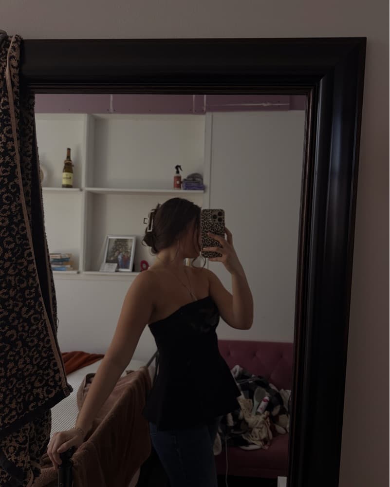 Strapless Anthropologie Black Top - Image 1
