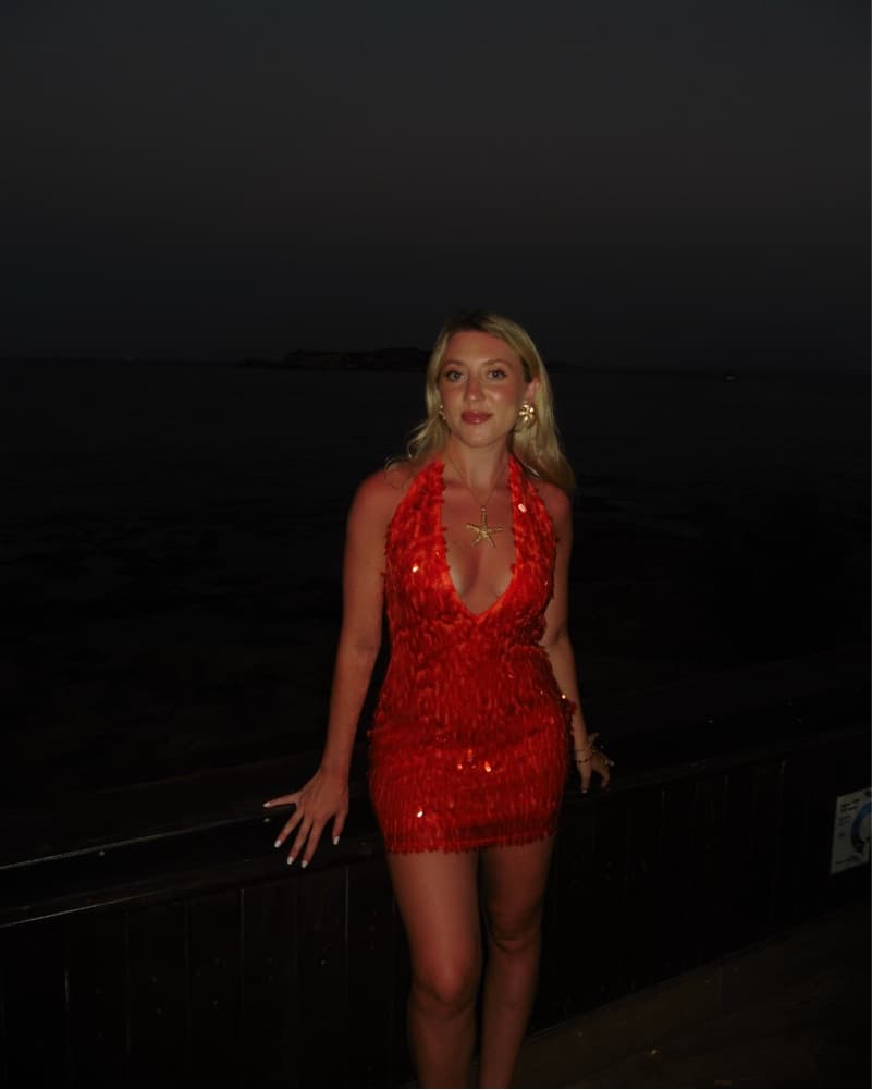 Red Sequin Dress - Image 2