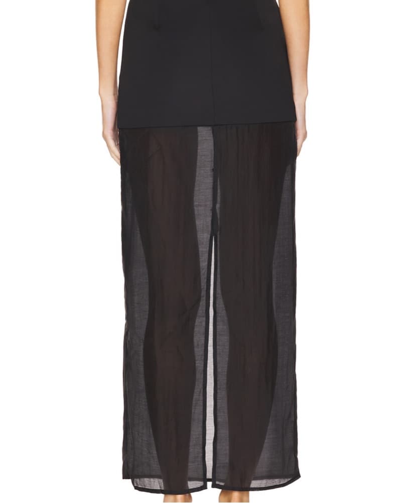 Chloe Sheer Skirt in Black - Image 2