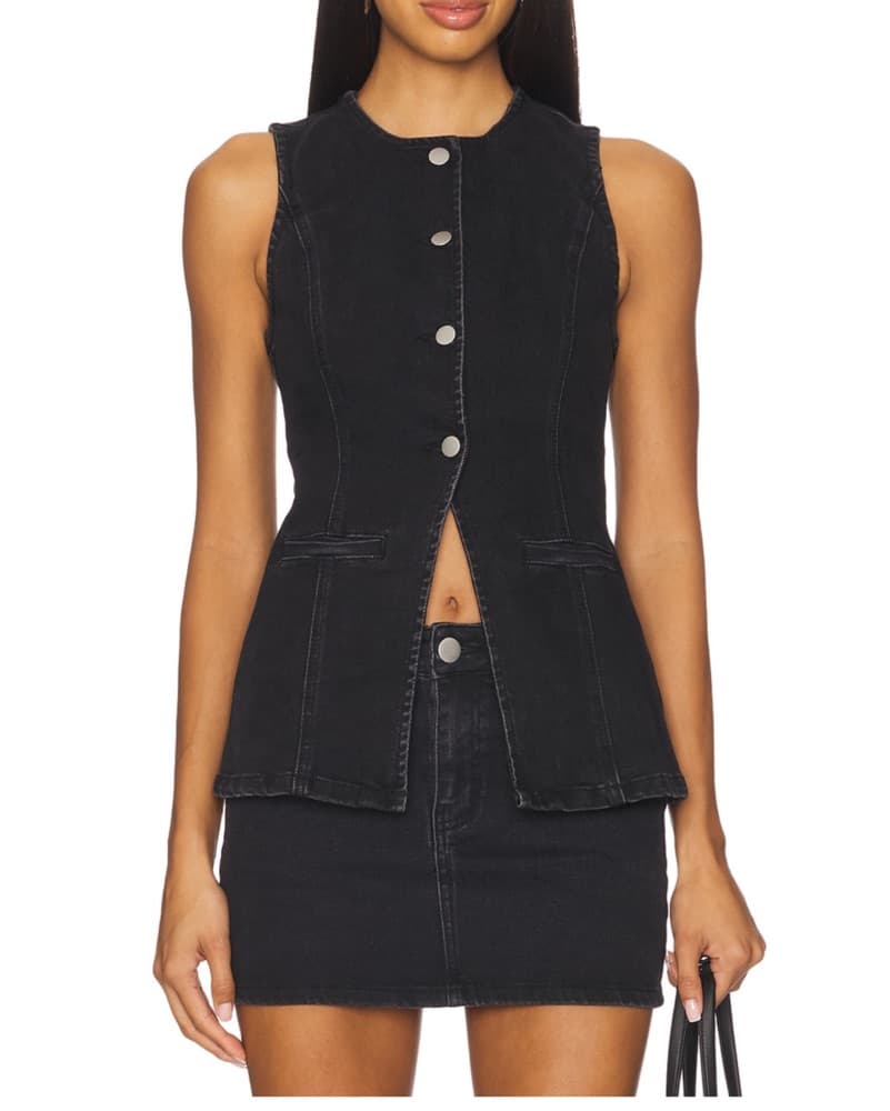 Black Denim Skirt Set  - Image 1