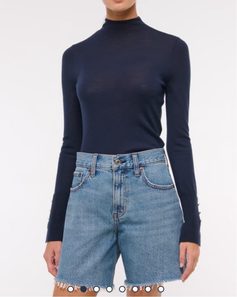 Abercrombie High Rise Loose Jean Short  - Image 3