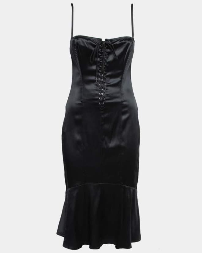 D&G Black Satin Dress - Image 1