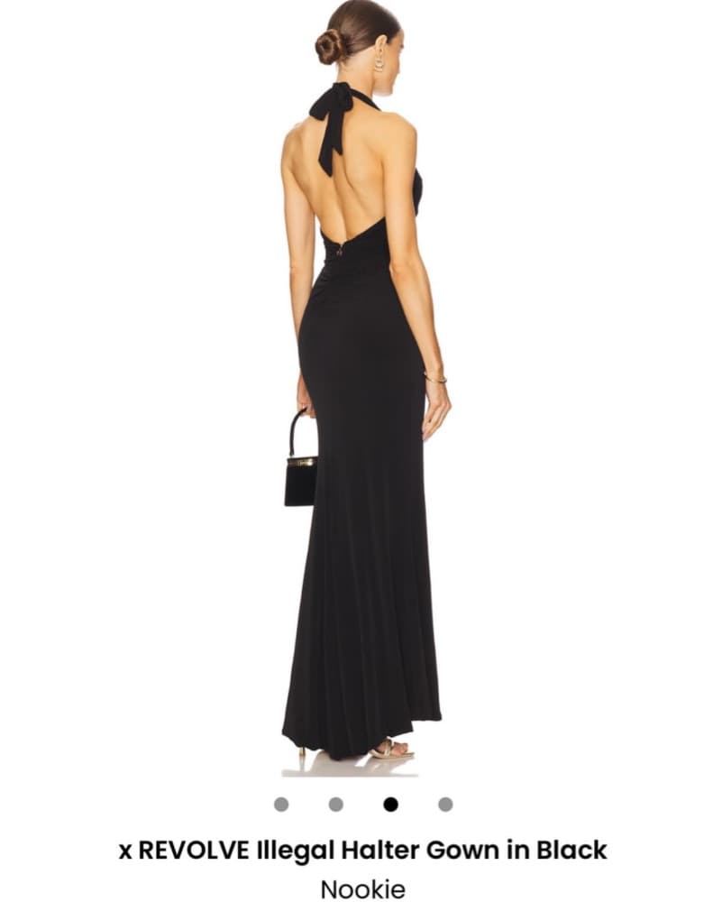 Revolve Black Maxi Halter Dress - Image 2