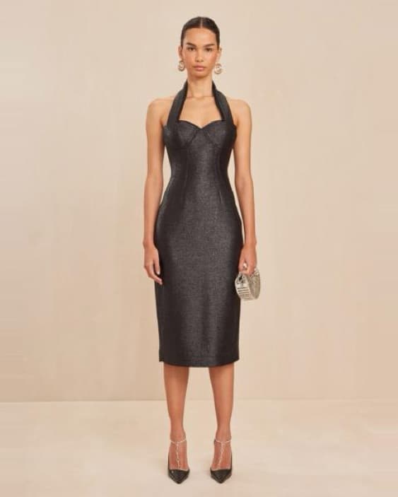 Cult Gaia Chic Halter Midi Dress - Image 1