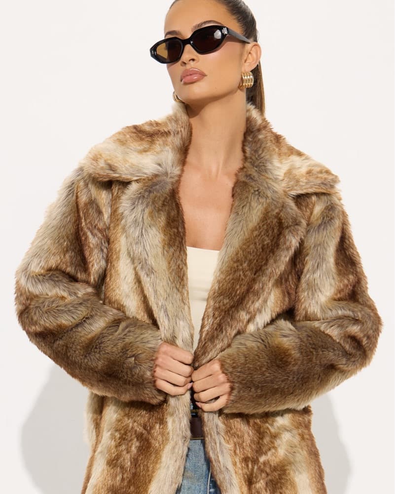 Faux Fur Coat  - Image 3