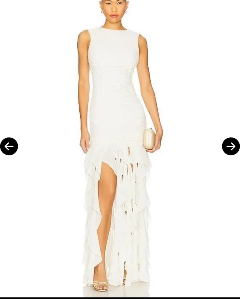 White Ruffle Dress - Image 3
