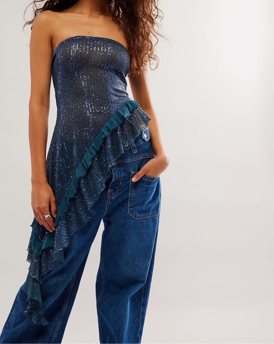 Sequined Tube Top - Image 2