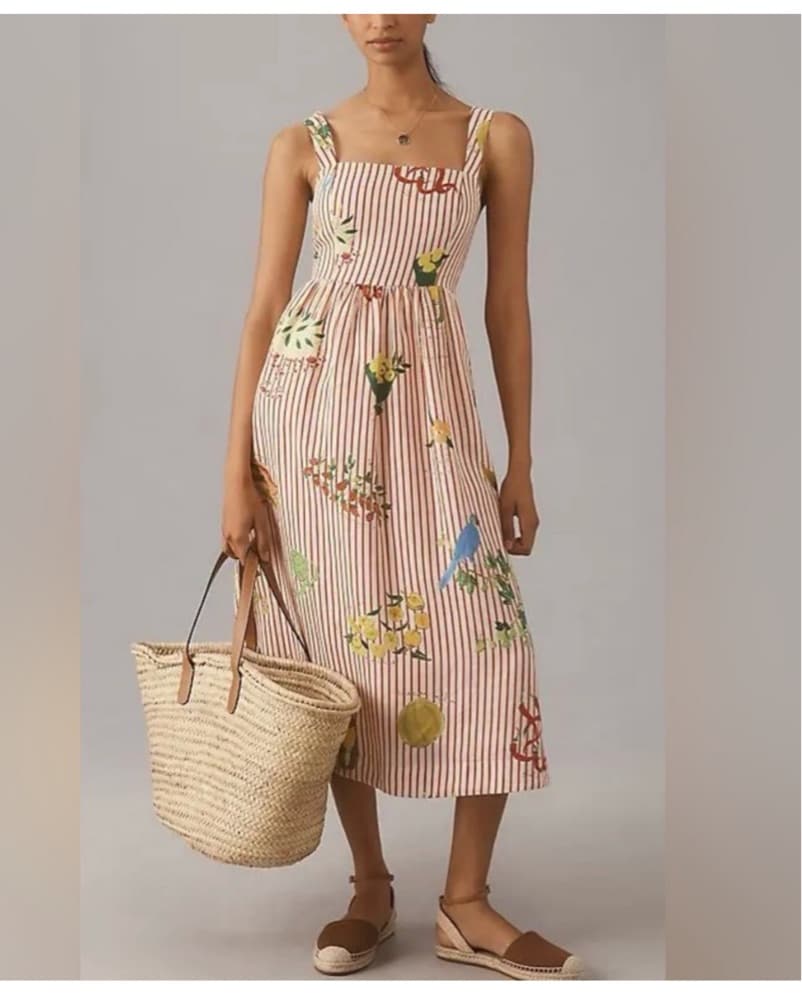 Rhode Red Stripe Dress - Image 3