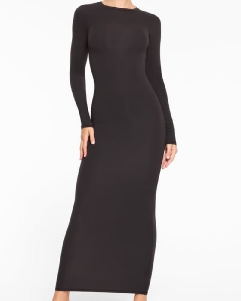 Skims Black Long Sleeve Dress  - Image 2