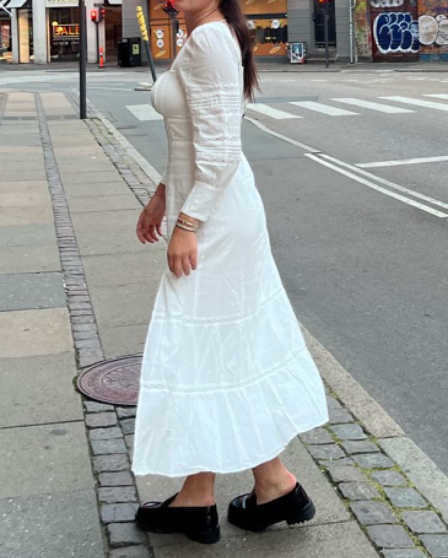Reformation White Long Sleeve Dress - Image 2