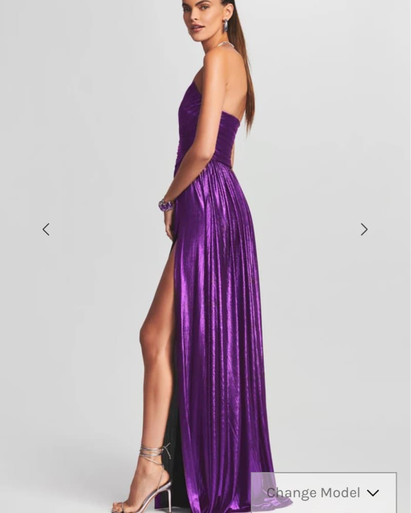 Retrofete Purple Metallic Gown - Image 2