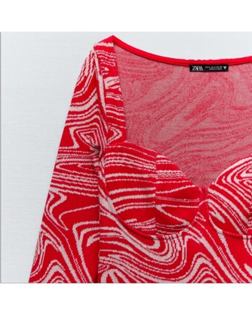 Zara Long Sleeve Jacquard Mini Dress - Image 5