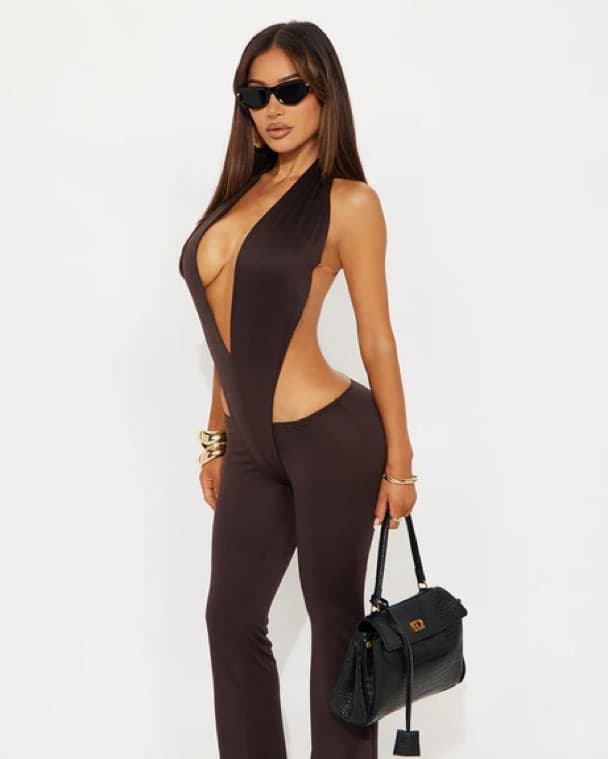 Kiss and Run Halter Flare Leg Jumpsuit  - Image 5