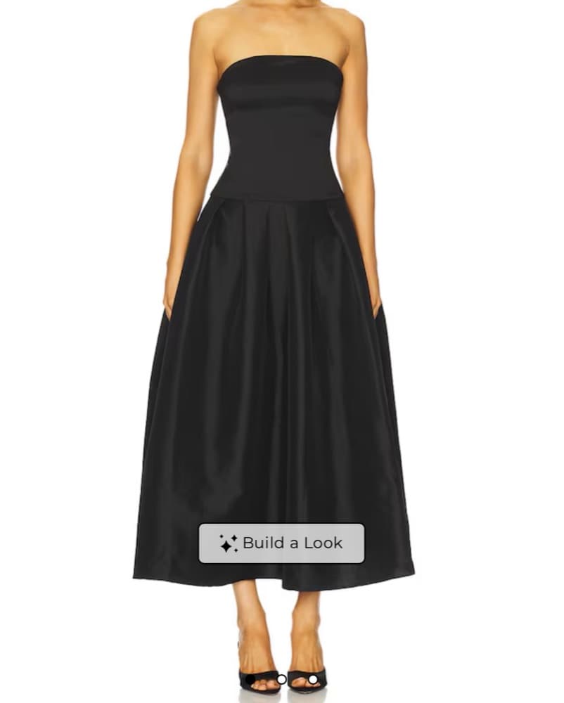 Black Strapless Dress Revolve - Image 1