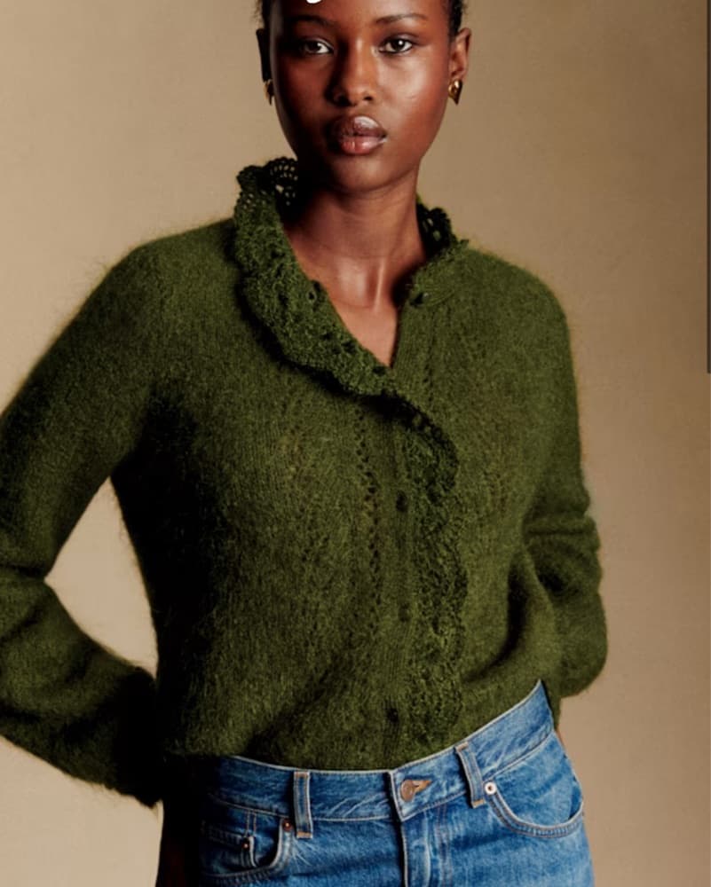Sezane angie Green Sweater - Image 1