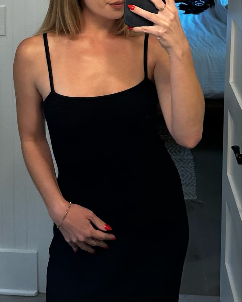 Frame Black Dress With Feathers  - Image 3