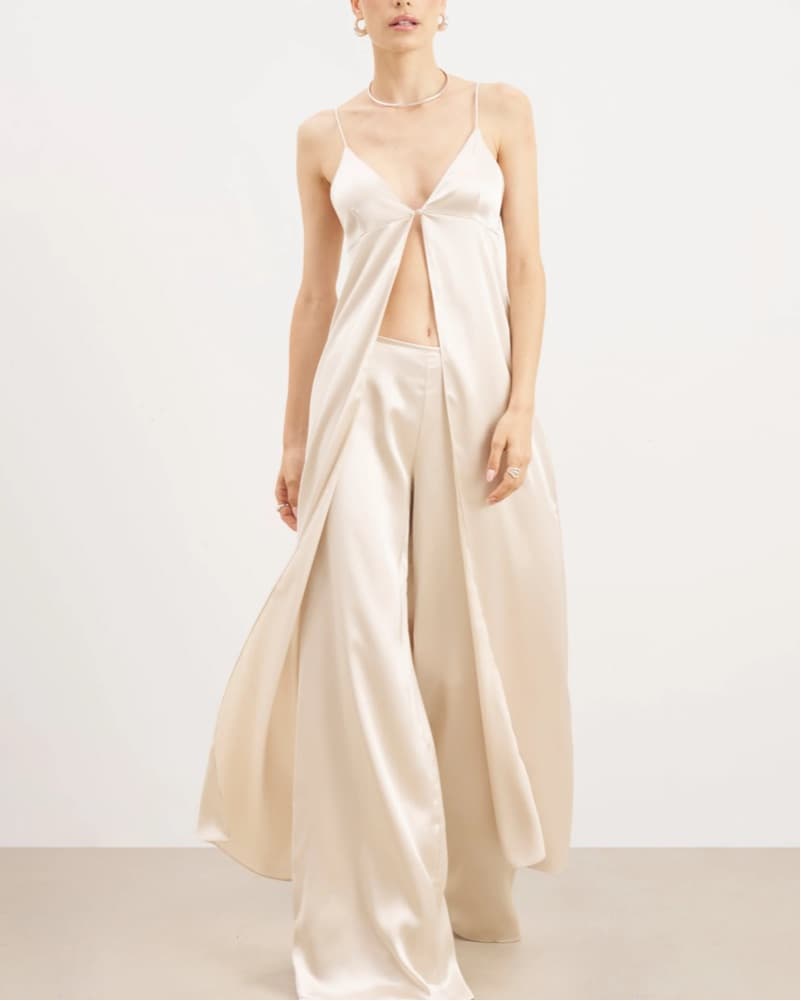 Elegant Satin Longline Cami  - Image 1