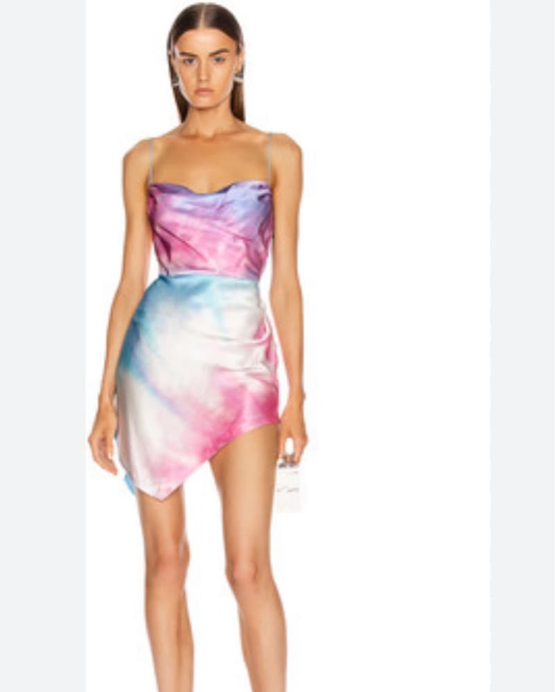 Tie Dye Satin Dress - Image 5
