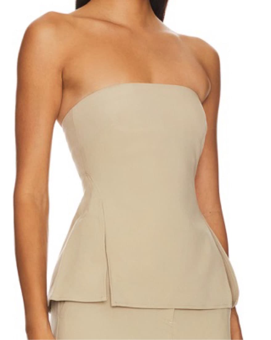 Idalia Tube Top in Taupe Sand - Image 2