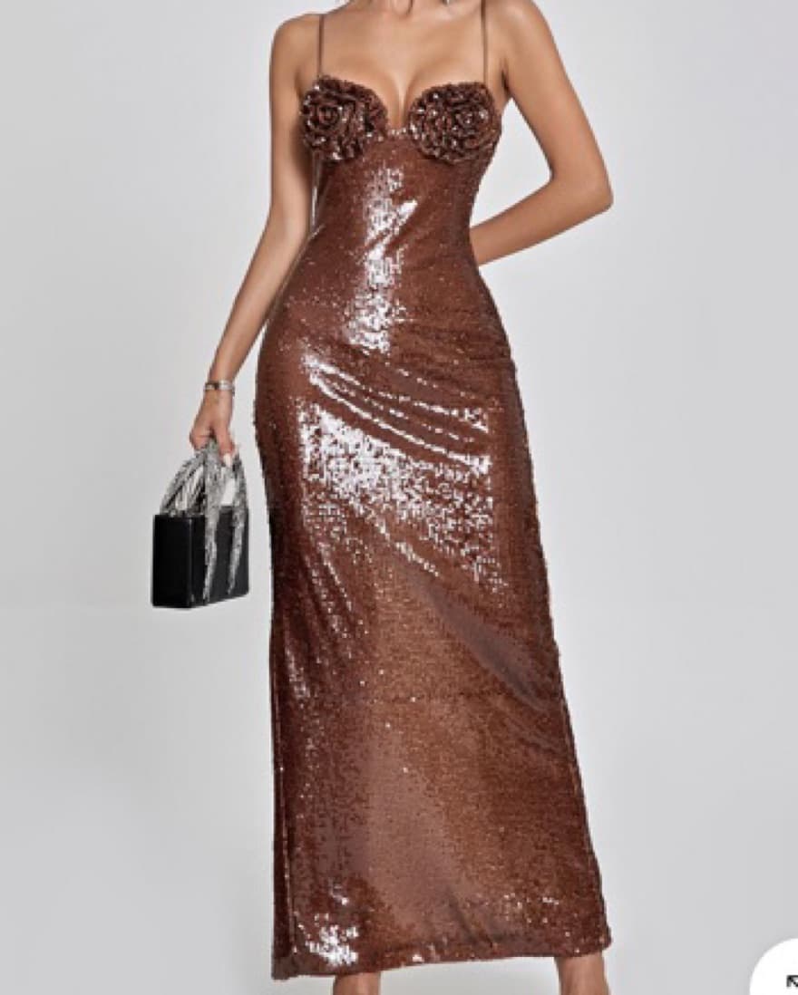 Mew Mews Brown Sequin Dress - Image 1