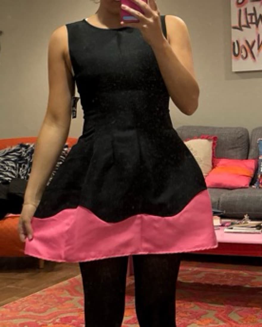 Armani Exchange Black And Pink Dress - Image 2