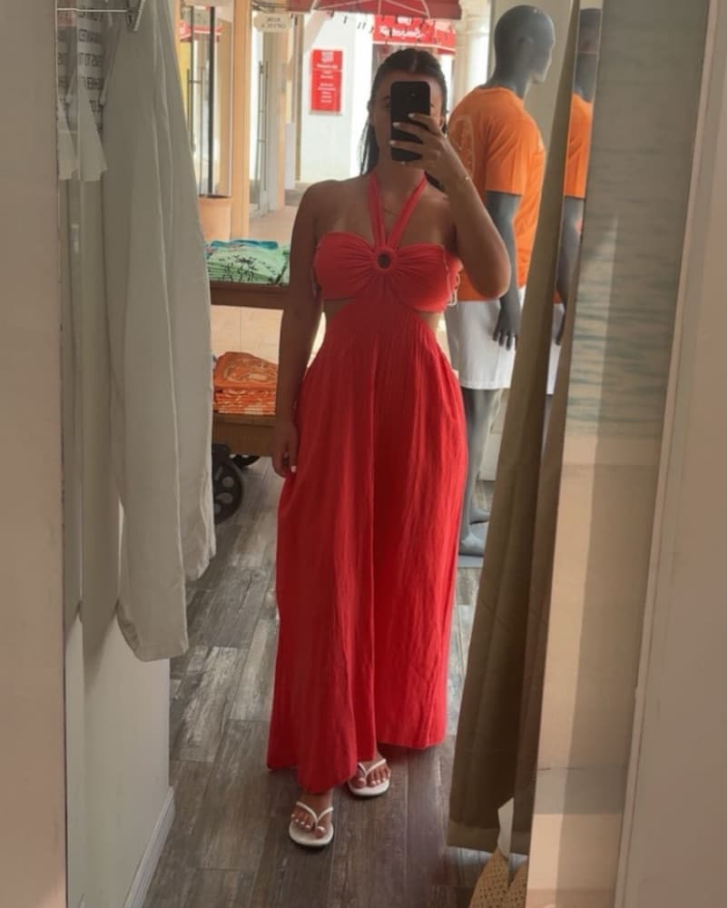 Cut Out Halter Neck Maxy Dress - Image 3