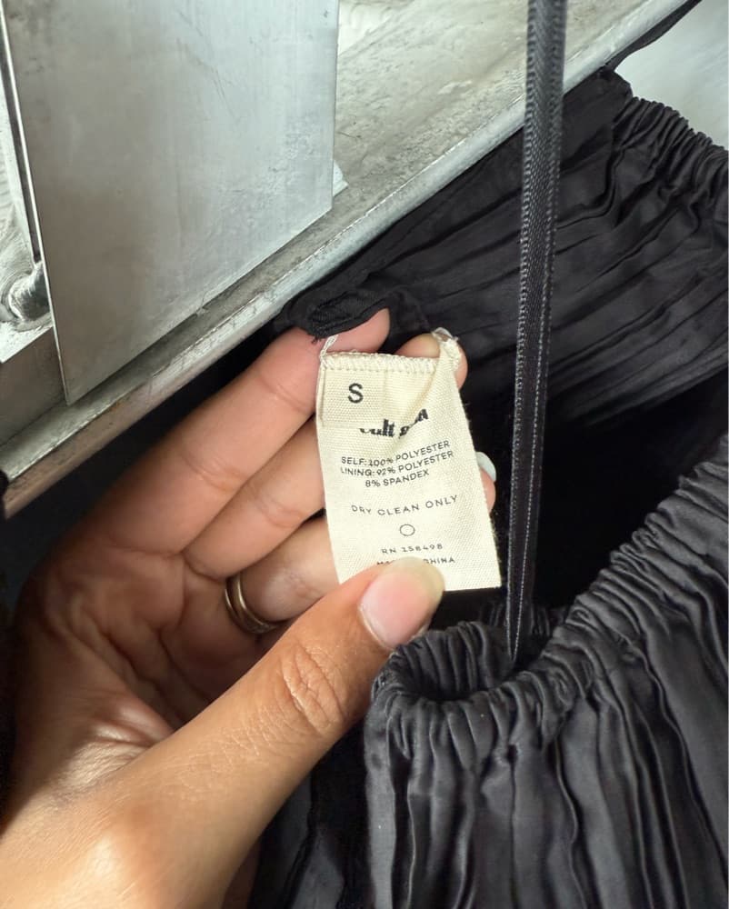 Cult Gaia Black Pleated Midi Dress - Image 4